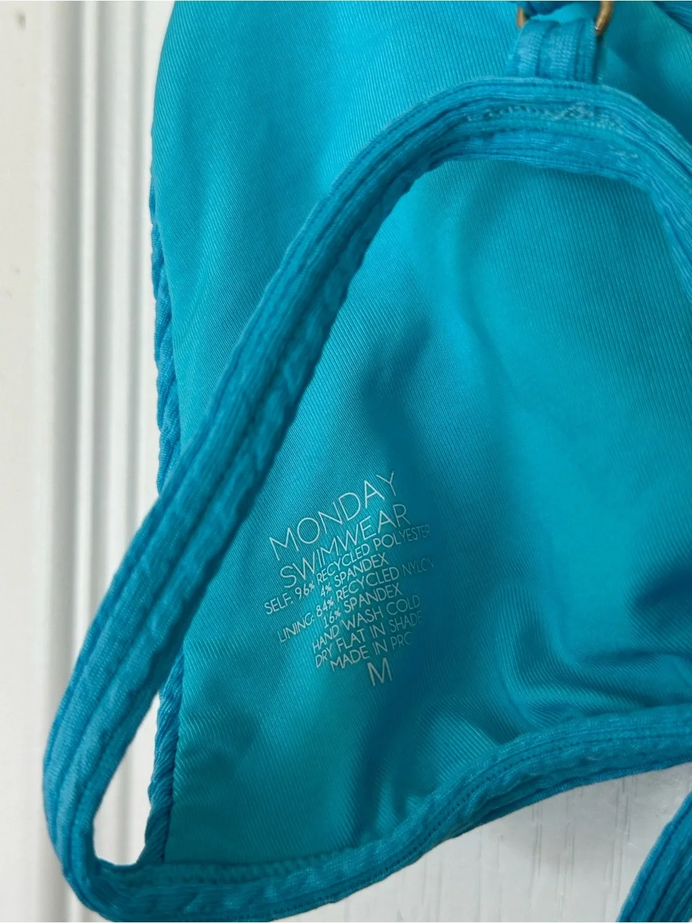 Monday Swimwear Barbados Top - Cyan Crinkle
